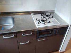 広島キッチン取付け隊　コンパクト2口コンロの交換　施工後 